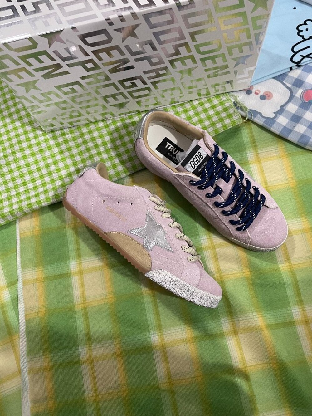 Golden Goose True-Star Low-Top Vintage-Effect Sneakers
